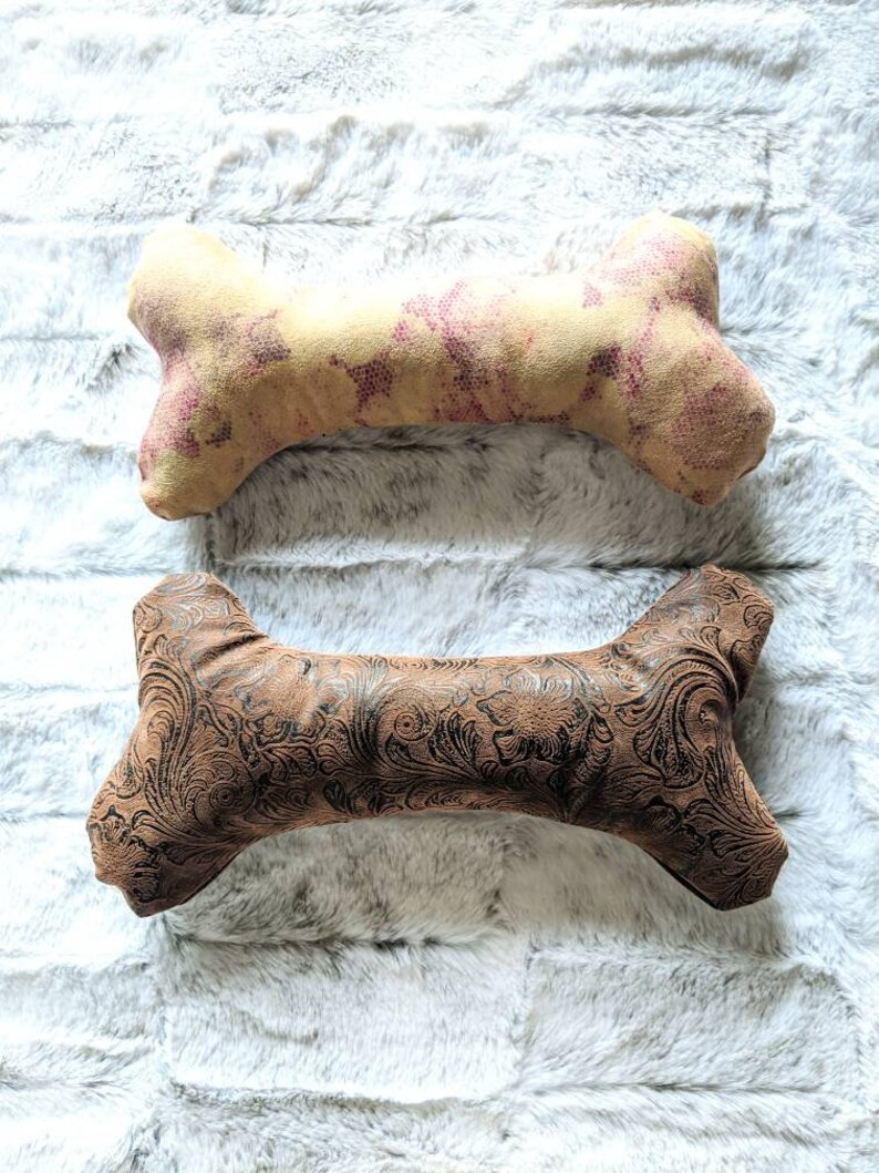 Stuffed Squeaker Dog Toy Fancy Dog Bone Stuffed Squeaker Toy Etsy