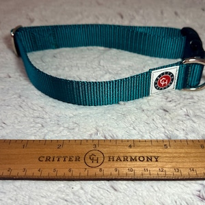 Gift 1” Dog Collar, Handmade Unique Lightweight Design by Critter Harmony, Made in Idaho USA, Solid Colors
