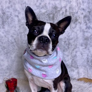 Cappuccino Dog Scarf, Cat Scarf, Unique Custom Twisty Design Handmade Critter Harmony Reclaimed Fabric Limited Edition Upcycled Pet Fashion