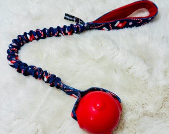 Christmas Webbing Dog Tug Toy: Handmade Holiday Prints