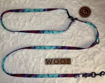 3/4” Width Hands Free Dog Leash: Multi Purpose, Fun Colors, Handmade