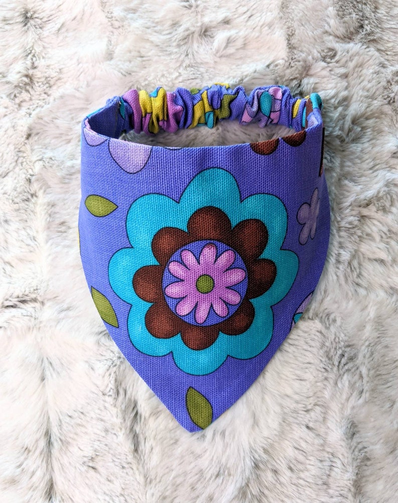 Unique Custom Elastic Design Handmade Critter Harmony Reclaimed Fabric Upcycled Pet Fashion Accessory Cat Bandana Spring Dog Bandana Gift Pet Accessories Pet Supplies Vadel Com