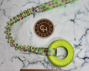 Bungee Dog Tug Toy, Tire Ball, Handmade Active Play, Agility Pup