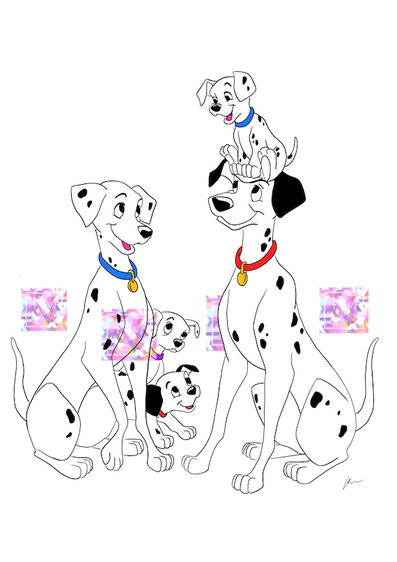 101 Dalmatians Cartoon Instant Download Printable Digital - Etsy Australia
