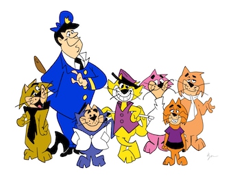 Top Cat 1961 Cartoon Instant Download Disegno digitale stampabile