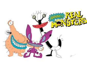 Aaahh Real Monsters 90s Instant Download Disegno digitale stampabile
