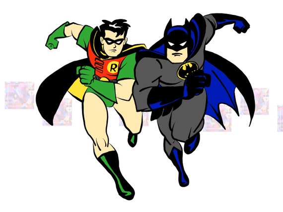 Batman and Robin Instant Download Printable Digital Drawing - Etsy