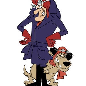Dastardly And Muttley 1969 Cartoon Instant Download Printable Digital Drawing