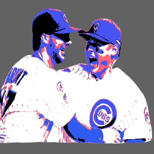 Anthony Rizzo And Kris Bryant Bryzzo Instant Download Printable Digital Drawing