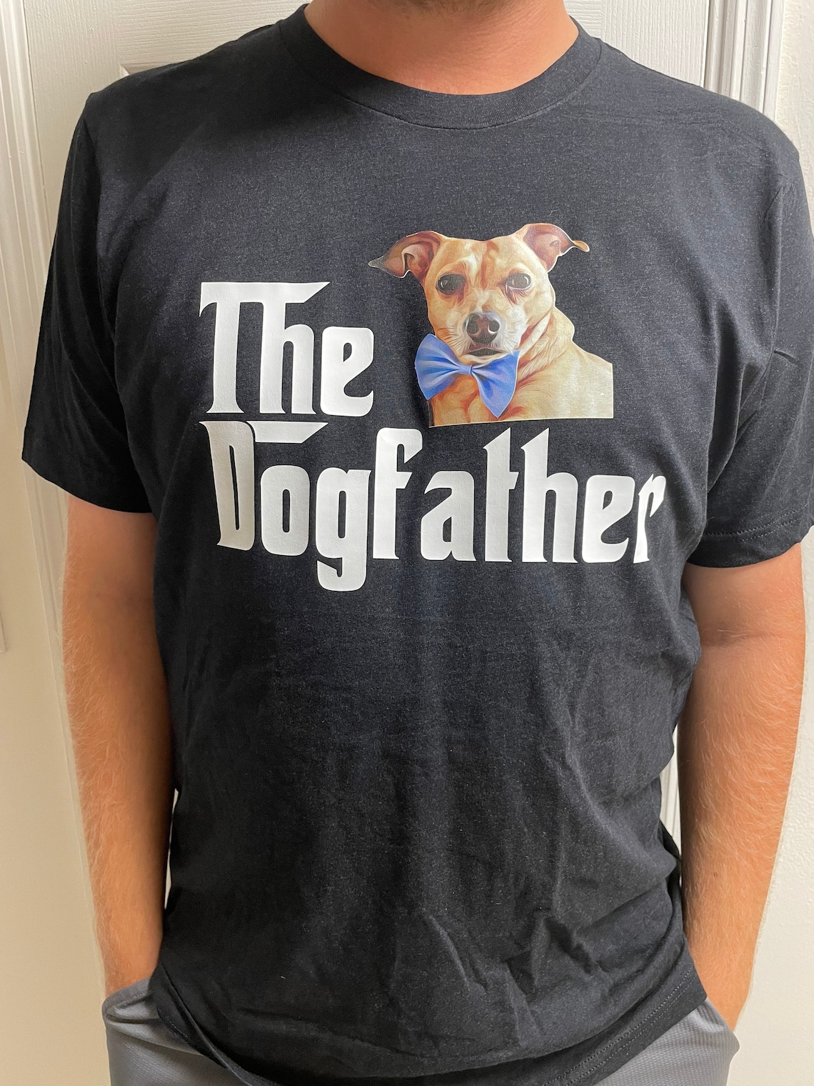 The Dogfather TShirt Dog Dad Custom Graphic Tee Puppy Etsy