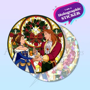 Buntglasfenster - Weihnachtsspecial - ADAM - Vinyl Holographic (Broken Glass) STICKERS