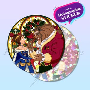 Vetrate - Speciale Natale - BEAST - ADESIVI olografici in vinile (vetro rotto)