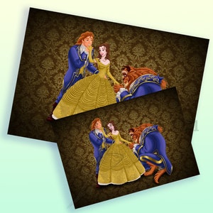 Designer Fairytale: Belle e Adamo/Bestia - Stampa artistica