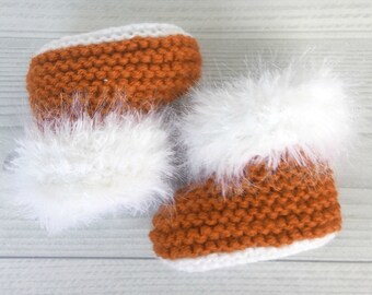 Baby snow booties Crochet baby shoes Warm unisex shoes Baby snow boots Ugg boots