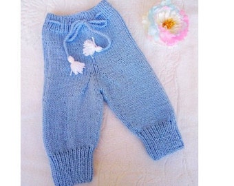 Crochet baby pants Infant boy pants Showergift for baby boy Warm kids pants 0-24 months pants Gift for grandchildren
