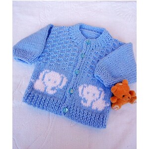 Handknitted merino wool baby sweater Elephant infant jacket Baby clothes Knit kids sweater Baby shower gift,0,3,6,9,12 months