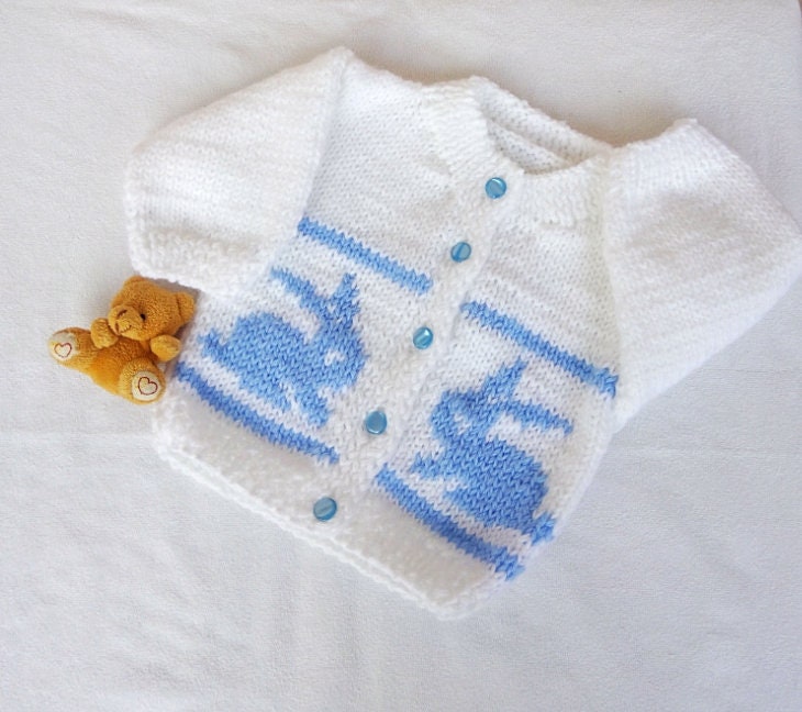 White Baby Cardigan Hares Baby Sweater Infant Clothes Knit - Etsy