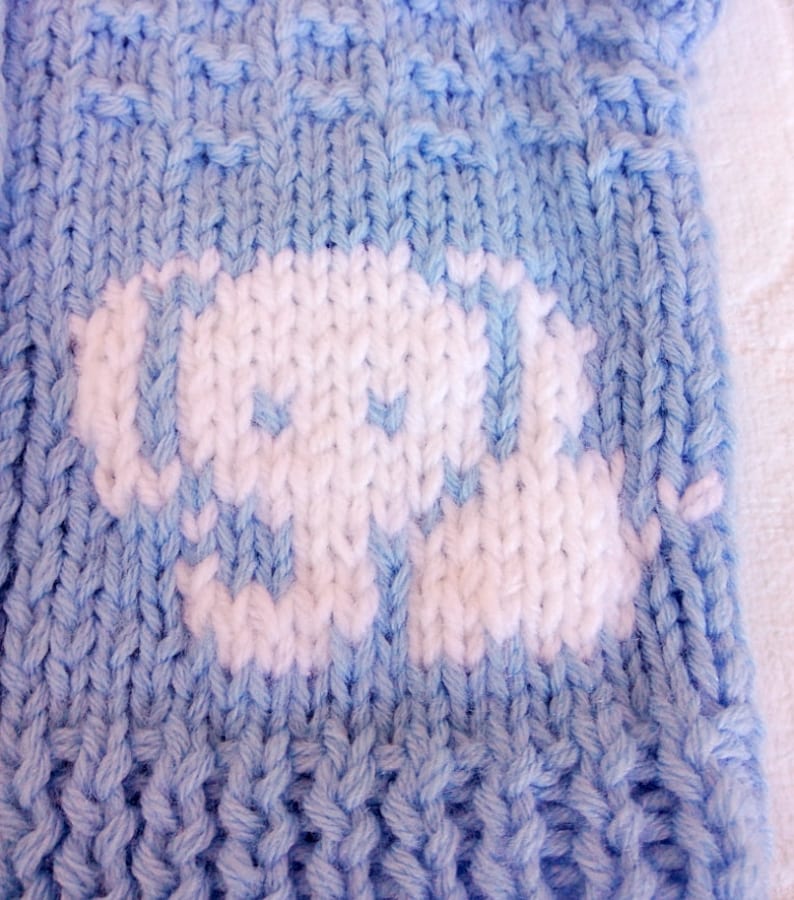 Handknitted Merino Wool Baby Sweater Elephant Infant Jacket Baby