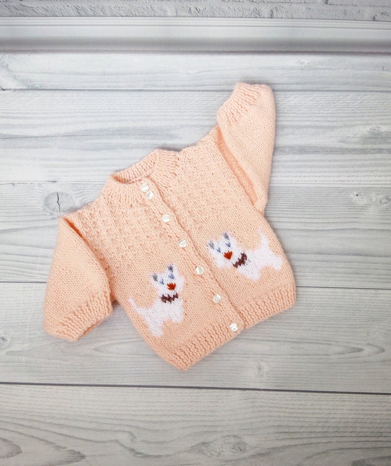 Handknitted Baby Sweater Puppy baby Sweater Baby Clothes Etsy