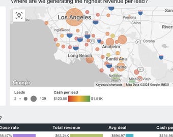 Google Sheets Map Dashboard System + Looker Studio Template