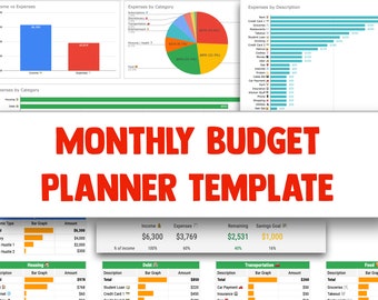 Plantilla de hoja de cálculo del planificador de presupuesto mensual para Google Sheets