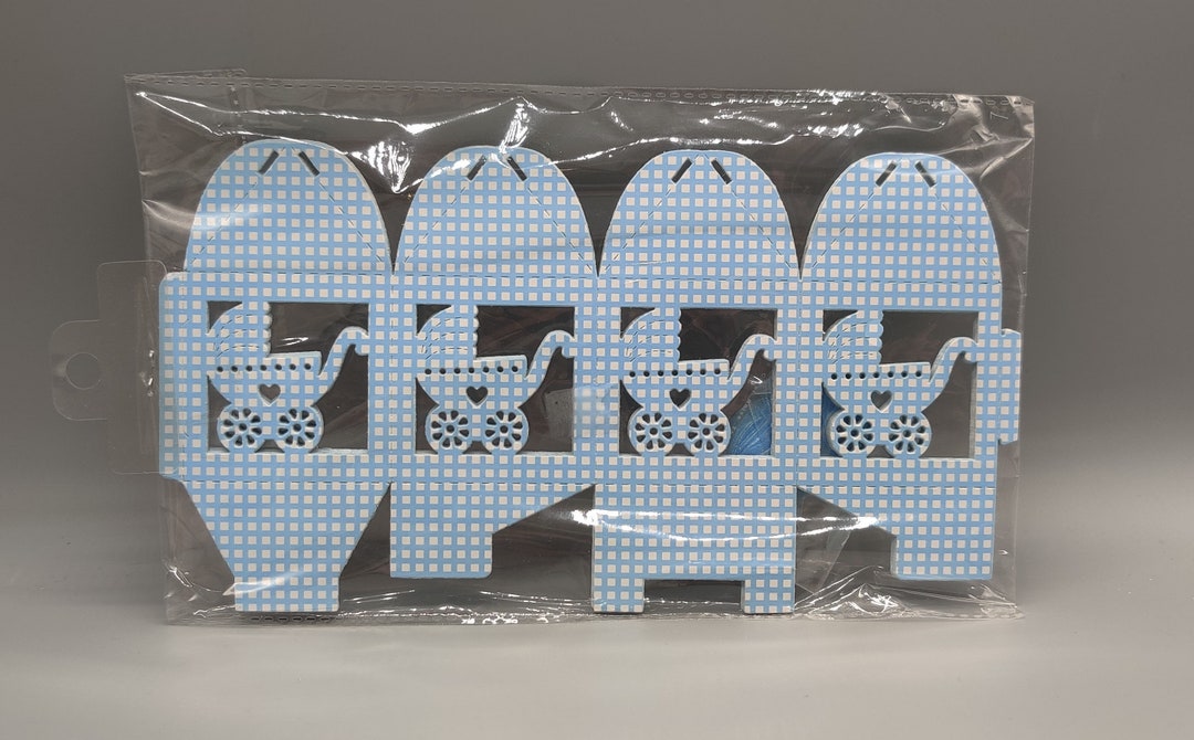 Baby Blue Favor Box Baby Stroller Favor Box Baby Shower Etsy