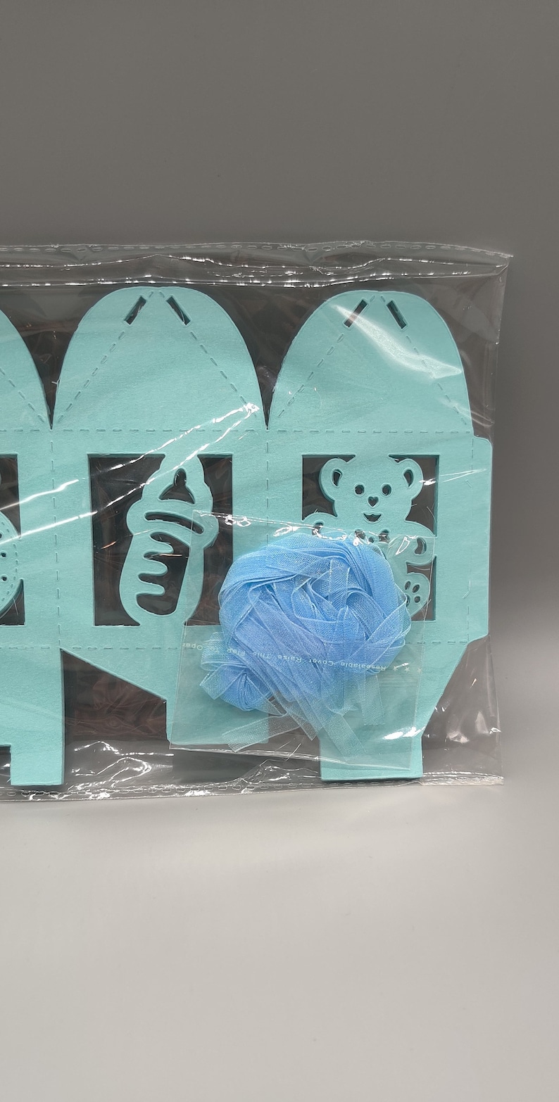 Baby Blue Favor Box Baby Shower Baby Baby Party Etsy