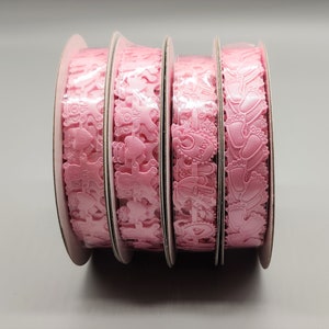 Baby Girl Ribbons 1.75 cm By 10 Yards, Baby shower, Baby welcome, Gender Reveal, Ribbon, Baby Feet Ribbons, Teddy Bear Ribbons