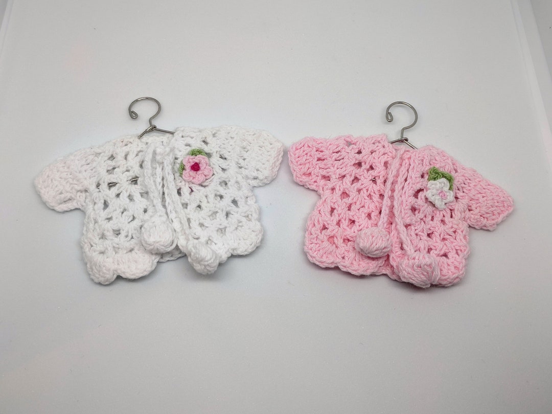 Baby Shower Favors, Baby Welcome Favors, Crochet Mini Jacket, Cute ...