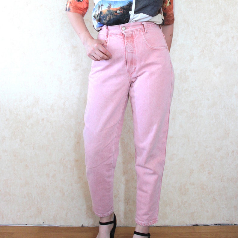 pink mum jeans