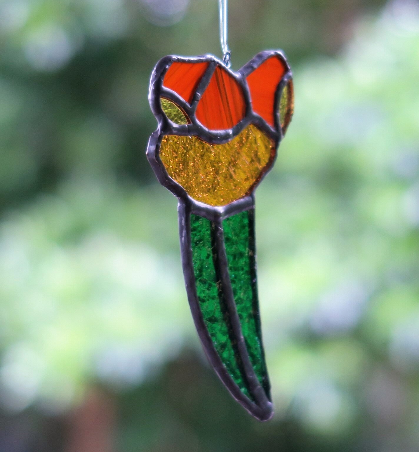 Gum Leaf Suncatcher in Stained Glass Handmade in Australia Etsy