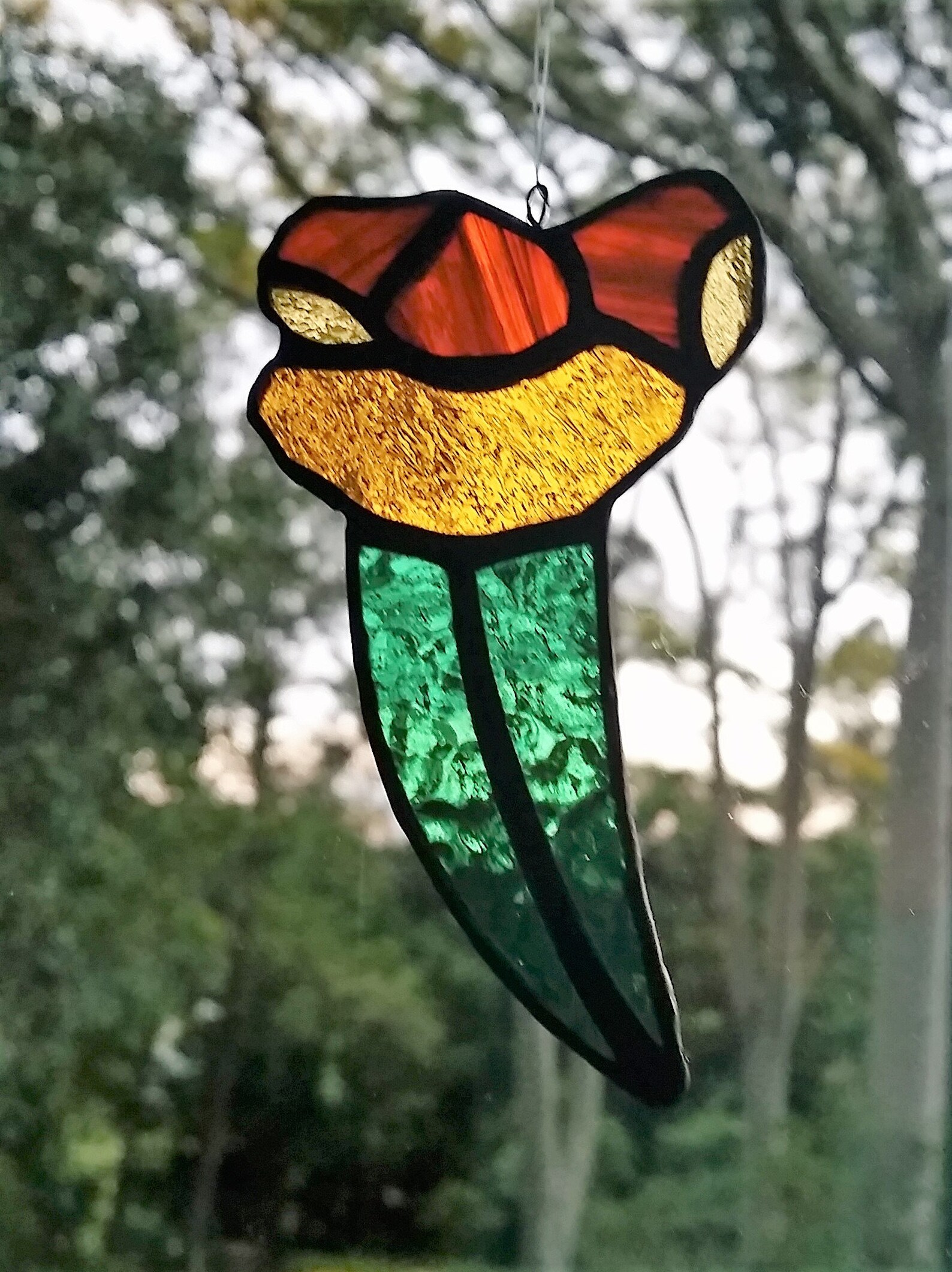 Gum Leaf Suncatcher in Stained Glass Handmade in Australia Etsy