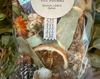 Spiced Citrus Cedar Potpourri, Australian Botanicals, Handmade Home Fragrance
