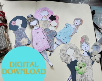Download Paper Dolls for Art Journaling (Digital Download)