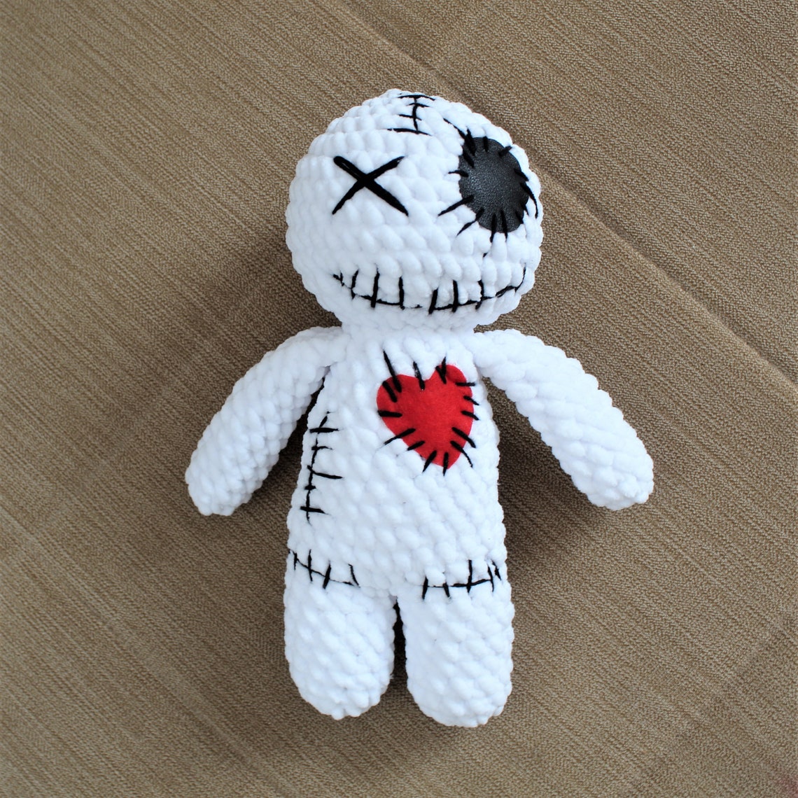 Voodoo doll plush Goth doll plush Zombie Creepy Doll Ritual Etsy