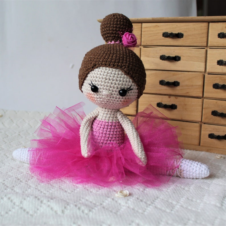 Crochet Ballerina Doll toy Personalized doll Blue tutu girl Etsy