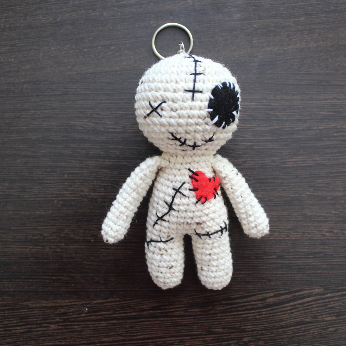 Crochet Voodoo Doll Keychain Voodoo Doll Poppet Halloween Etsy