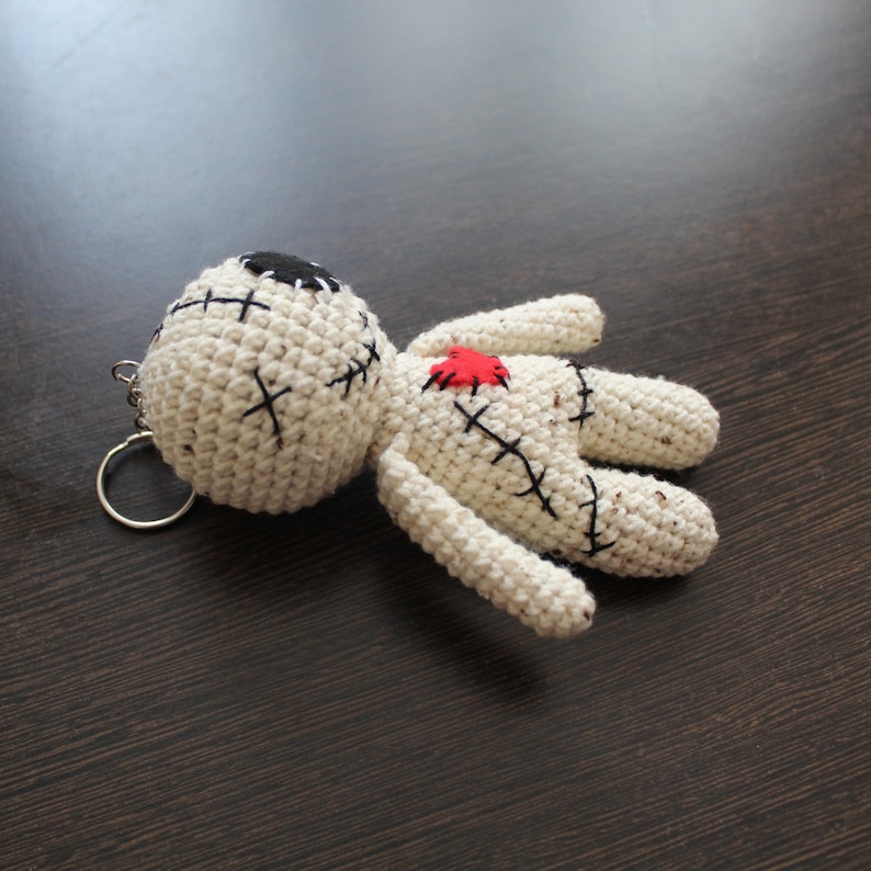 Crochet Voodoo Doll Keychain Voodoo Doll Poppet Halloween Etsy