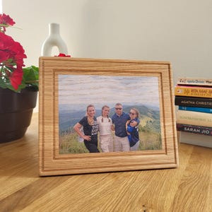 Family Photo Frame Shelf Custom Wooden Photo Gift Wood Picture Frame Birthday Gift for Husband Personalised Photography Unique Gift Photos