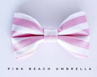 Pink Stripe Bow Tie - Bow Ties for Dogs & Cats - Bow Tie Add-On - Pet Bow Tie - Cat Bow Tie - Bowtie - Dog Bow Tie - Bow Ties for Dogs