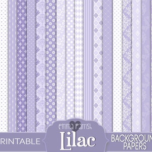 Kit di carta stampabile con motivo lilla, viola, diario spazzatura, album di ritagli, masterboard, sfondo, passepartout, collage, album dei ricordi, lavori di carta