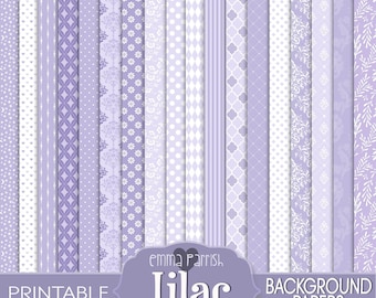 Afdrukbare papierset met lila patroon, paars, junkjournaal, plakboek, masterboards, achtergrond, matten, collage, geheugenalbums, papercrafts