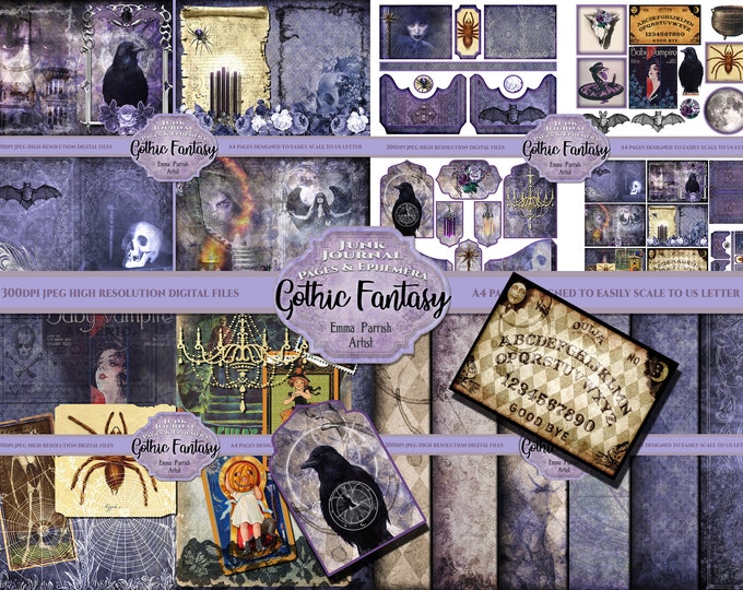 Junk Journal Kits Printables &amp; Paper Art by EmmaParrishArtist