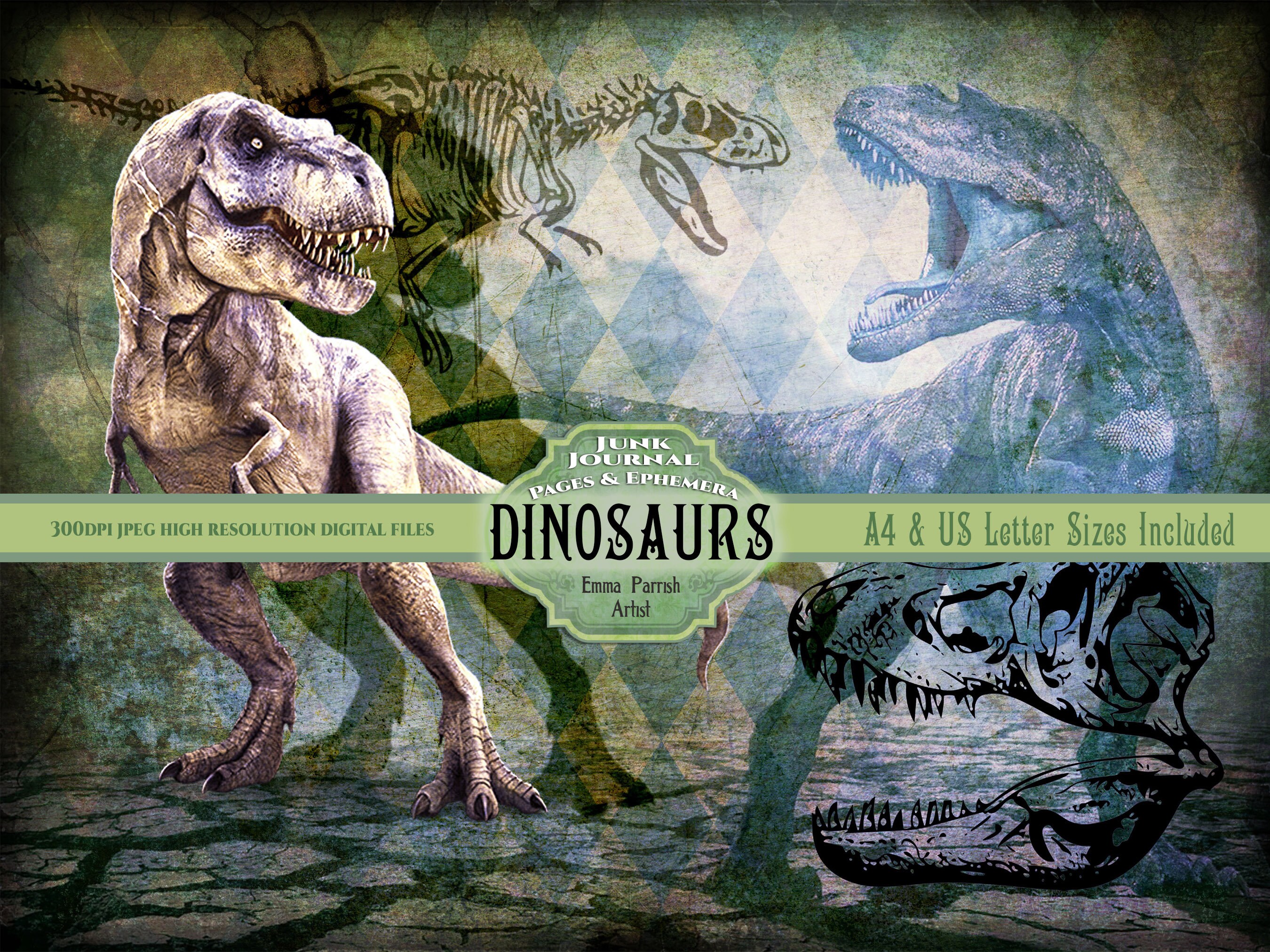 Dinosaur Junk Journal Printable Kit Boys Dinosaur Book Boys - Etsy Canada
