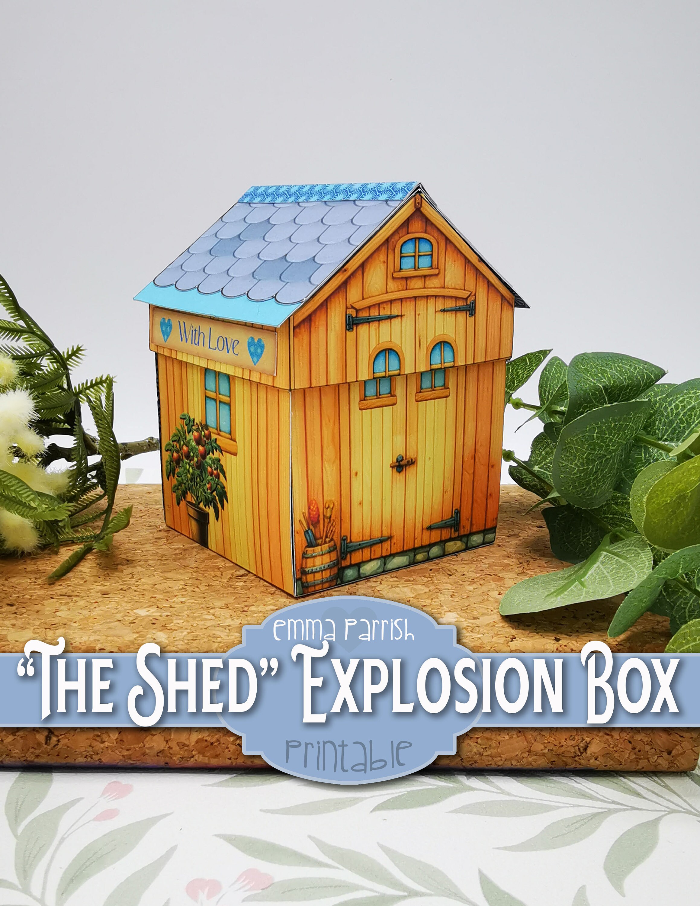 Exploding Shed Tracy Printable Exploding Box Card, Garden Shed, Tool Shed, Cricut Tested PNG ...