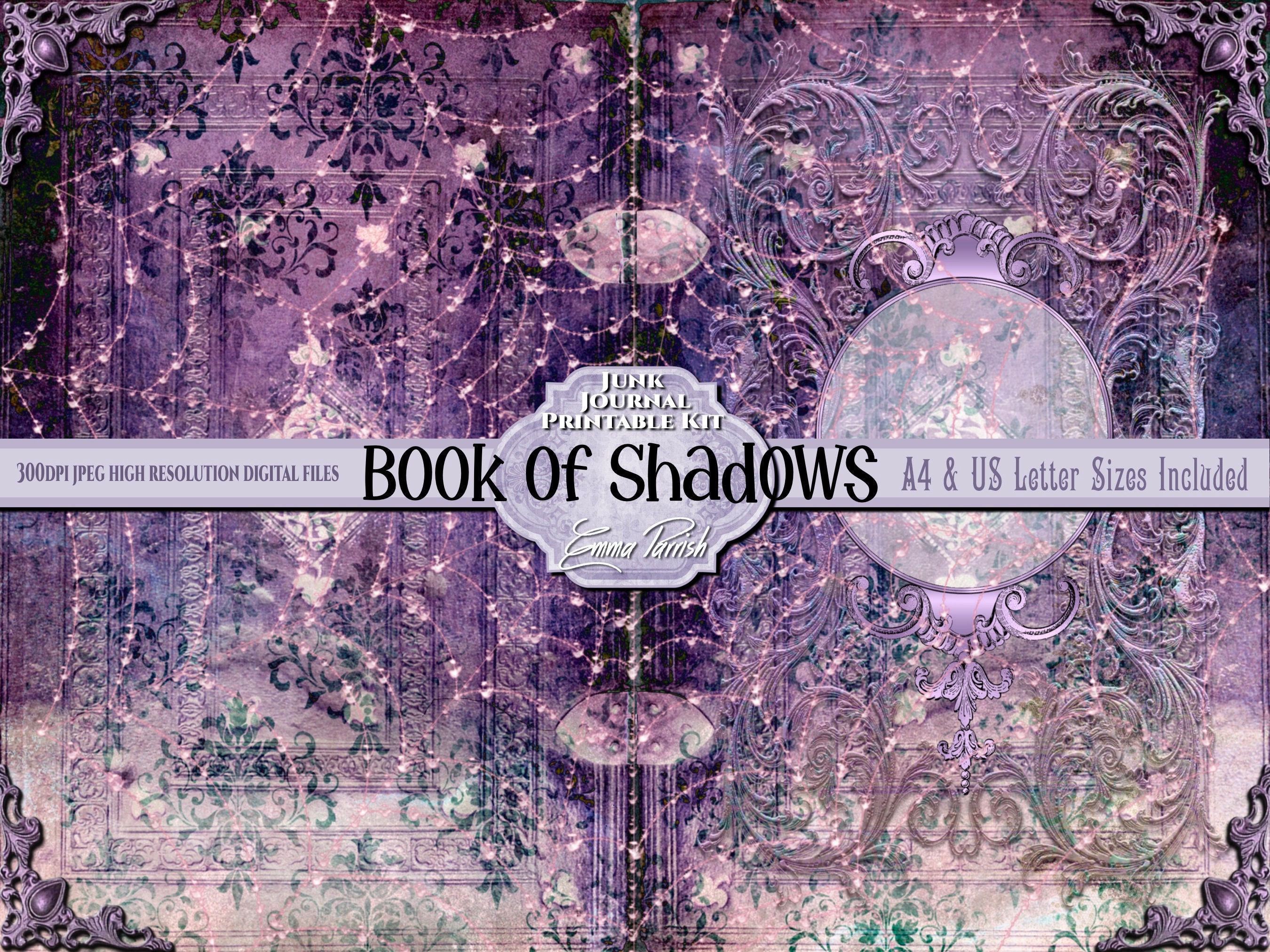 Witch Junk Journal Kit , Grimoire, Book of Shadows, Notebook Journal ...