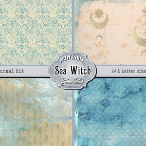 Sea Witch Junk Journal Printable Kit , Salt Witch Printable, Witch Kit ...