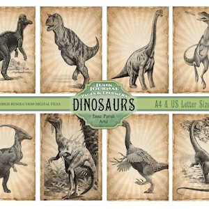 Dinosaur Junk Journal Printable Kit , Boys Dinosaur Book, Kids, Boys ...