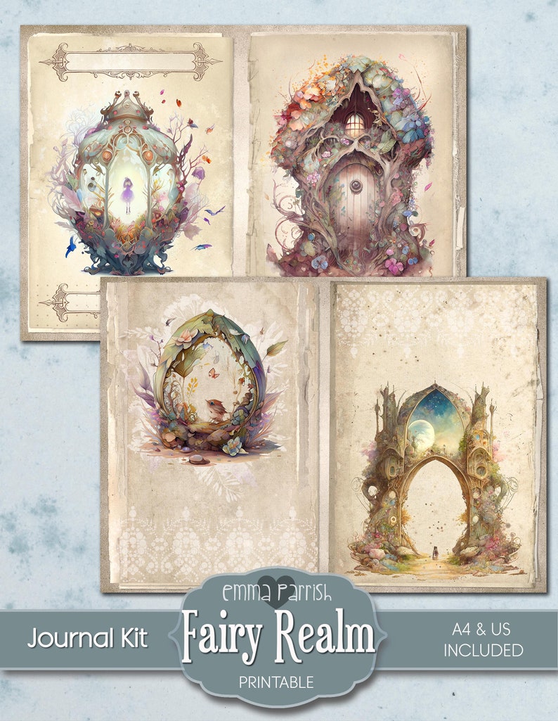 Fairy Junk Journal Kit, Printable, Fairy Fantasy, Fairies, Digital ...