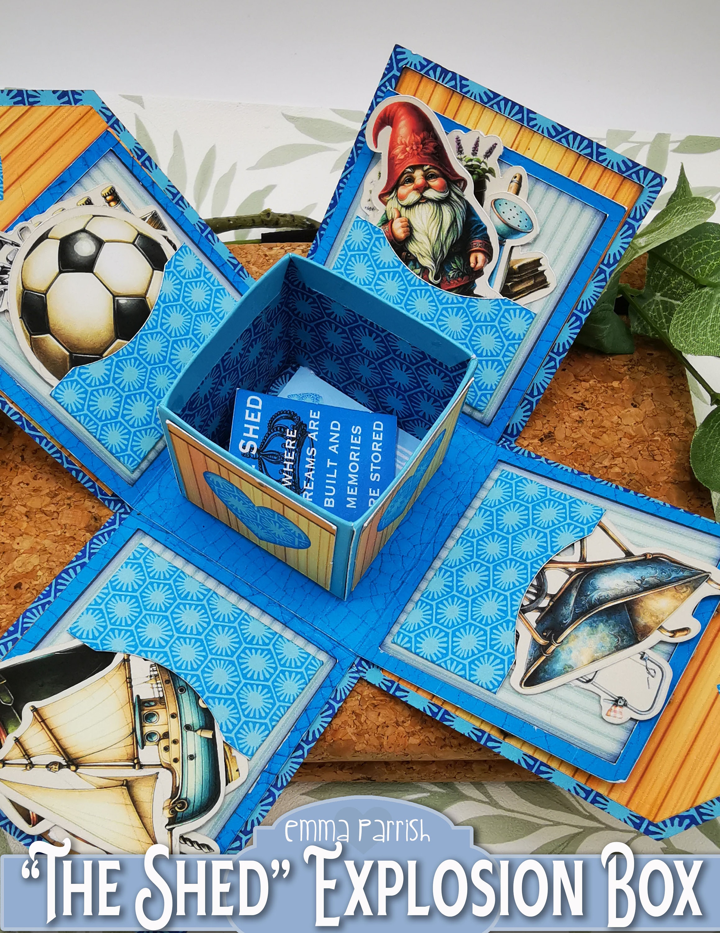 Printable Exploding Box Card, Garden Shed, Tool Shed, Cricut Tested PNG ...
